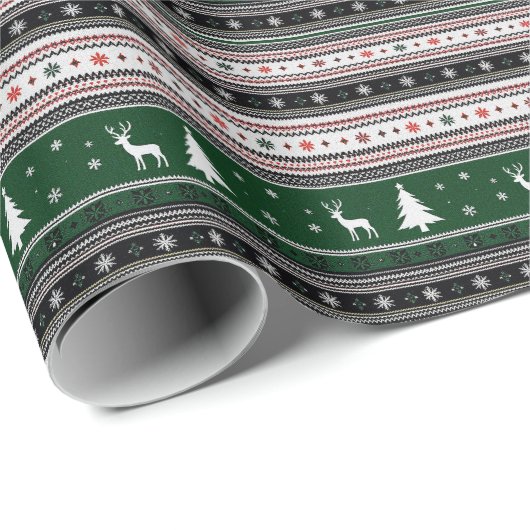 Fair Isle Holiday Knit ラッピングペーパー (ロールコーナー)