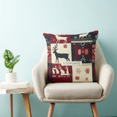 Fair Isle Knitted Patchwork | Rustic Reindeer クッション (椅子)