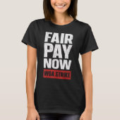 Fair Pay Now Writers Guild On StrikeアンチAI Chatb Tシャツ (正面)