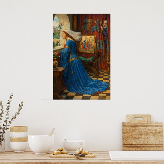 Fair Rosamund by John William Waterhouse ポスター (キッチン)