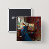 Fair Rosamund c. 1916 by John William Waterhouse 缶バッジ (正面&裏面)