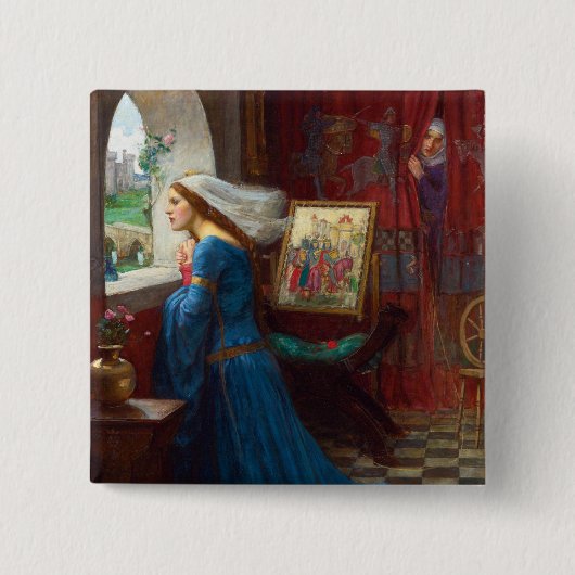 Fair Rosamund c. 1916 by John William Waterhouse 缶バッジ (正面)