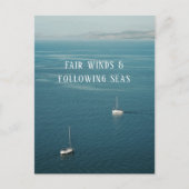 Fair Winds & Following Seas Nautical Sailing ポストカード (正面)