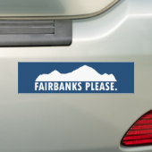 Fairbanks Alaska Please バンパーステッカー (車上)