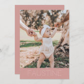 Faire-part adoption "Faustine" シーズンカード (正面/裏面)