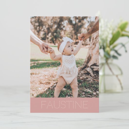 Faire-part adoption "Faustine" シーズンカード (スタンド正面)