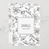 Faire-Part "Camille" 招待状 (正面/裏面)