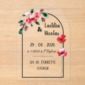 Faire-part "Coquelicots" アクリル招待状 (正面)