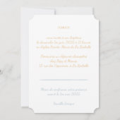 Faire-part de Baptême Adrien  招待状 (裏面)