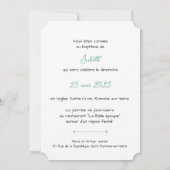 Faire-Part de Baptême Colomba 招待状 (裏面)