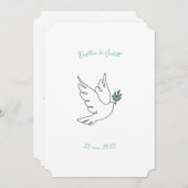 Faire-Part de Baptême Colomba 招待状 (正面/裏面)