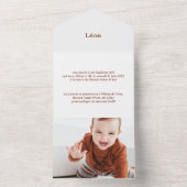 Faire-Part de Baptême Léon オールインワン招待状 (内側)