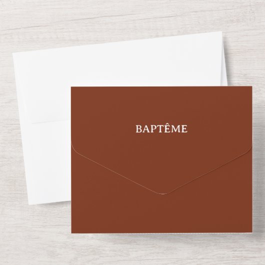 Faire-Part de Baptême Léon オールインワン招待状 (裏面)