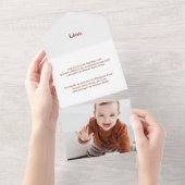 Faire-Part de Baptême Léon オールインワン招待状 (貼ってはがせる)