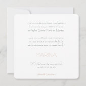 Faire-Part de Baptême Marina 招待状 (裏面)