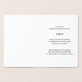 Faire-Part de Baptême traditionnel doré 箔カード (内部)