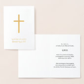 Faire-Part de Baptême traditionnel doré 箔カード (ディスプレー)