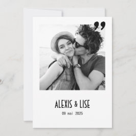 Faire-Part de mariage Apostrophe 招待状