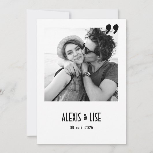 Faire-Part de mariage Apostrophe 招待状 (正面)