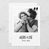 Faire-Part de mariage Apostrophe 招待状 (正面/裏面)