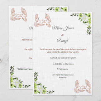 Faire-part de Mariage Élégant 招待状