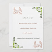 Faire-part de Mariage Élégant  招待状 (裏面)