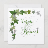faire-part de mariage lierre et fées kraft (正面)
