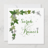 faire-part de mariage lierre et fées personnalisé 招待状 (正面)