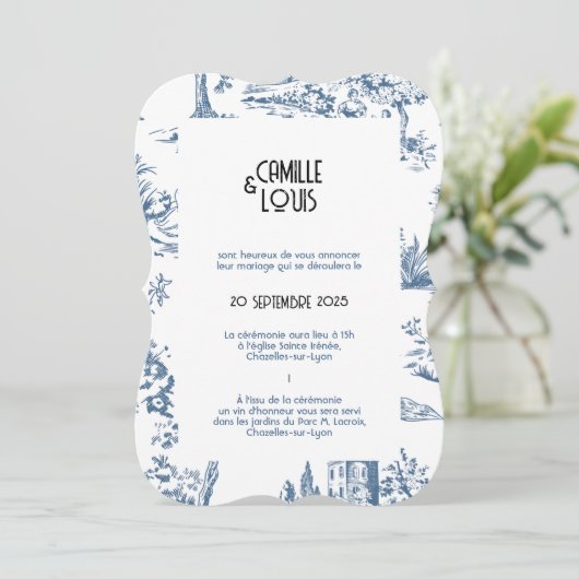 Faire-Part de mariage Victoria 招待状 (スタンド正面)