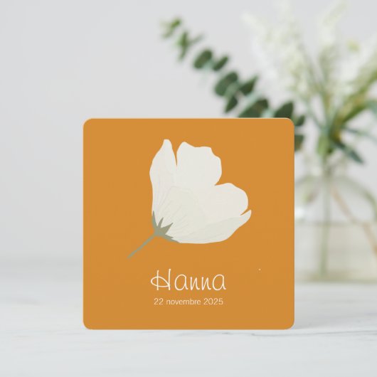 Faire-Part de naissancce Hanna カード (スタンド正面)