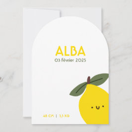 Faire-Part de naissance Alba 招待状