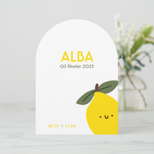 Faire-Part de naissance Alba 招待状 (スタンド正面)