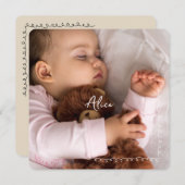 Faire-Part de naissance Alice セーブザデート (正面/裏面)