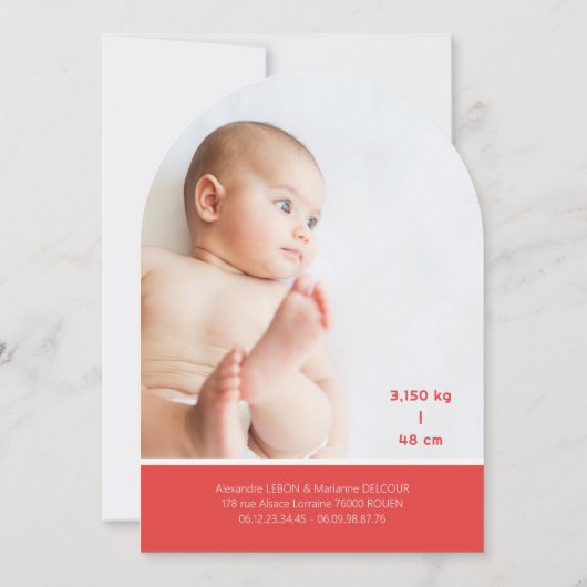 Faire-part de naissance APPOLLO II 招待状 (裏面)