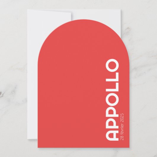 Faire-part de naissance APPOLLO II 招待状 (正面)