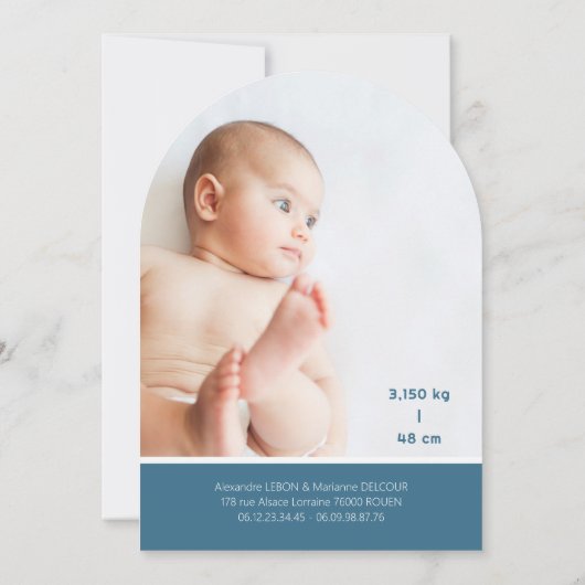 Faire-part de naissance APPOLLO III 招待状 (裏面)