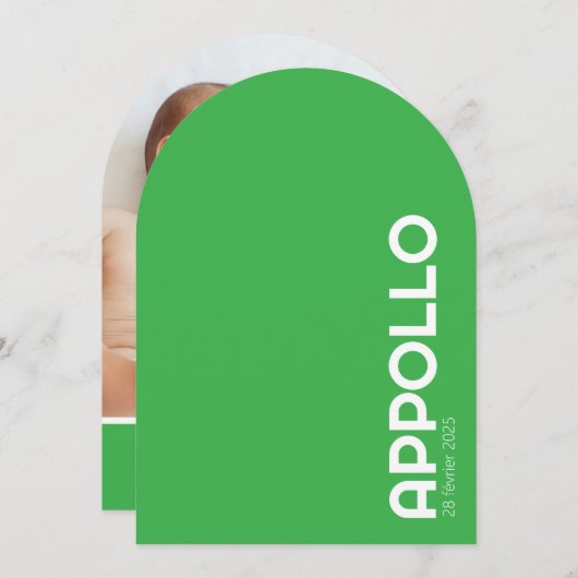 Faire-part de naissance APPOLLO IV 招待状 (正面/裏面)