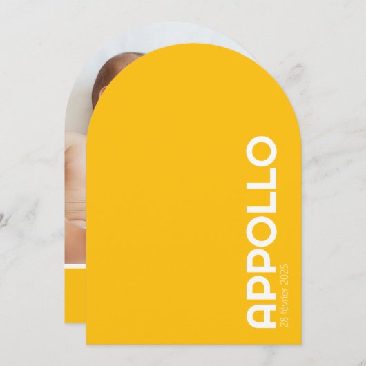 Faire-part de naissance APPOLO 招待状 (正面/裏面)