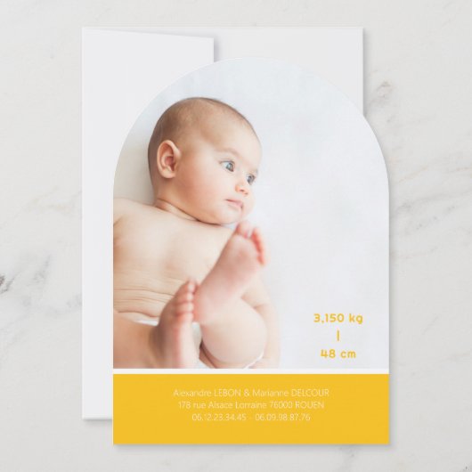 Faire-part de naissance APPOLO 招待状 (裏面)