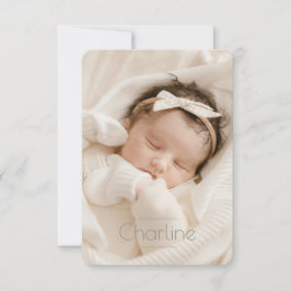 Faire-Part de naissance Charline 出欠カード