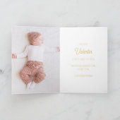 Faire part de naissance double Petit Lion 招待状 (内部)