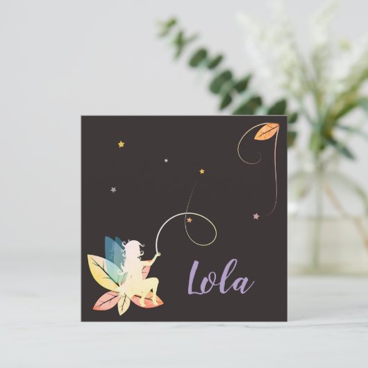 Faire-part de naissance fée de l'automne (スタンド正面)