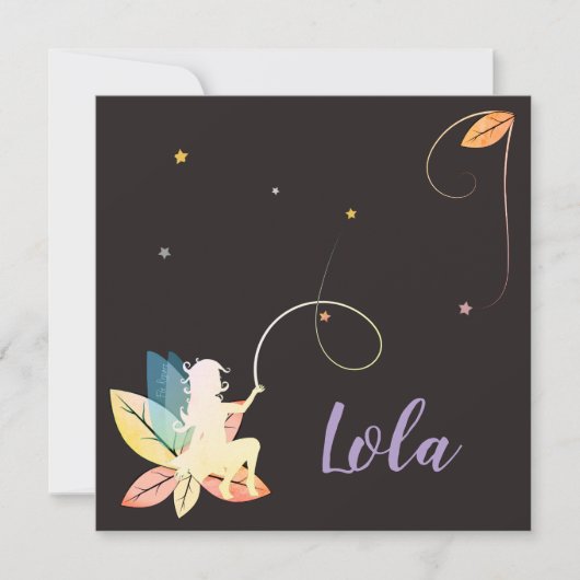 Faire-part de naissance fée de l'automne (正面)