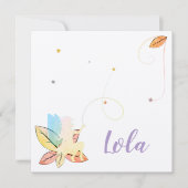 Faire-part de naissance fée de l'automne 招待状 (正面)