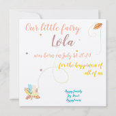 Faire-part de naissance fée de l'automne 招待状 (裏面)