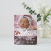 Faire-part de naissance - Fille 案内状 (スタンド正面)