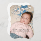 Faire-part de naissance - Fille 案内状 (正面/裏面)