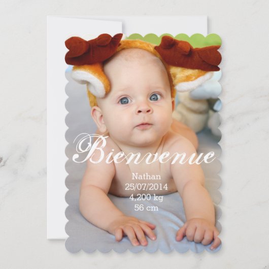 Faire-part de naissance Garçon 案内状 (正面)