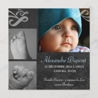 Faire-part de naissance Garçon 案内状