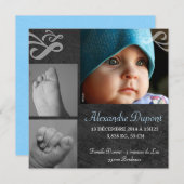 Faire-part de naissance Garçon 案内状 (正面/裏面)